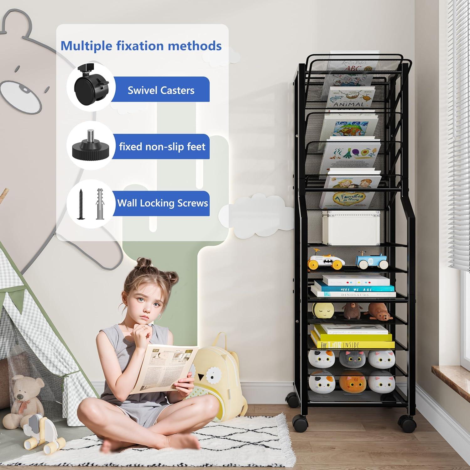 Carro de Archivo Rodante Simple Trending 12 Niveles Negro