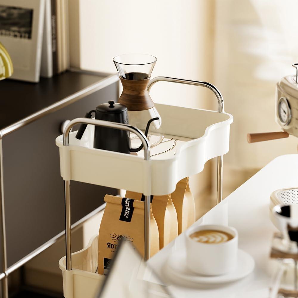 Carro de Almacenamiento 2 Niveles Betoveren Blanco