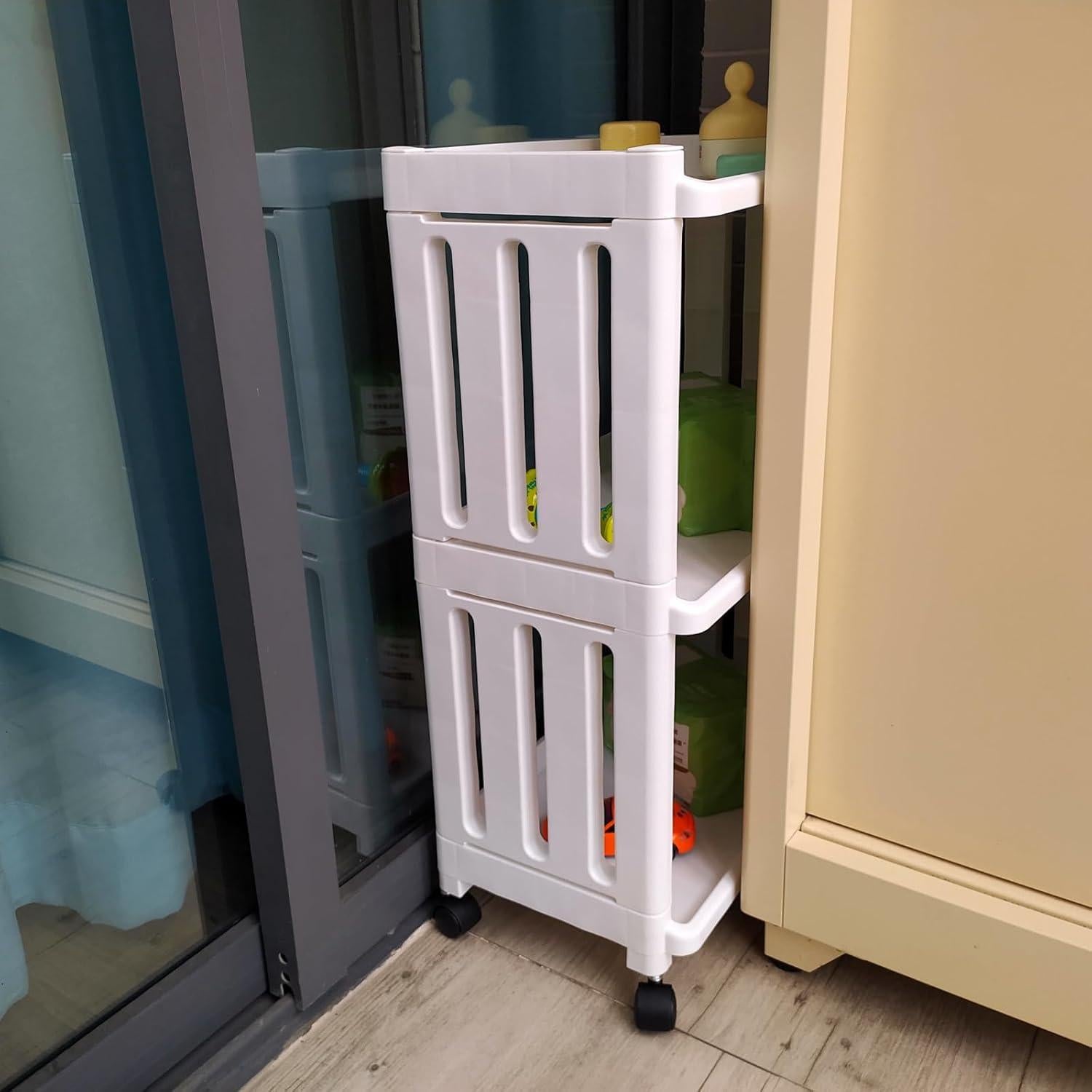 Carro de Almacenamiento Rodante TENBOAT 3 Niveles Blanco