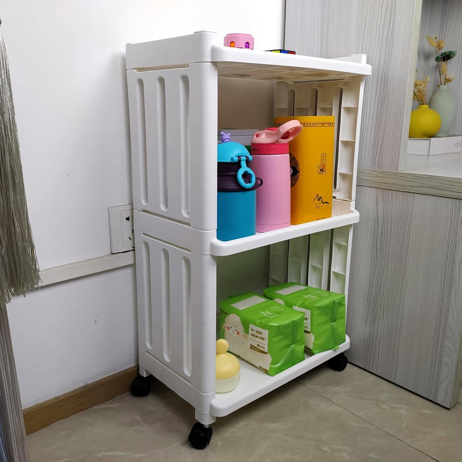 Carro de Almacenamiento Rodante TENBOAT 3 Niveles Blanco