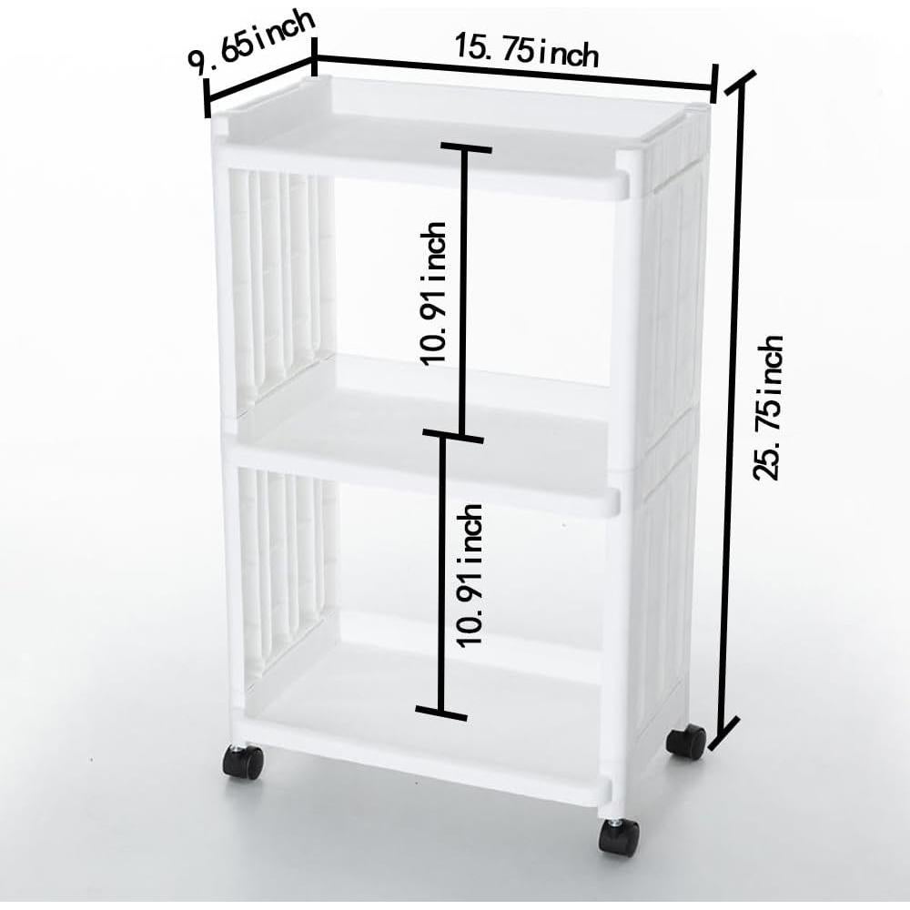 Carro de Almacenamiento Rodante TENBOAT 3 Niveles Blanco