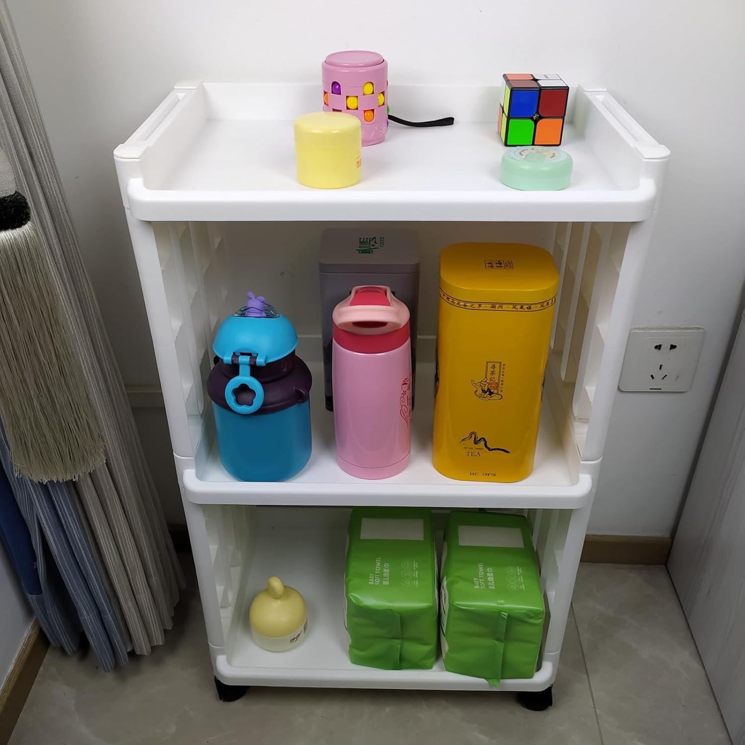 Carro de Almacenamiento Rodante TENBOAT 3 Niveles Blanco