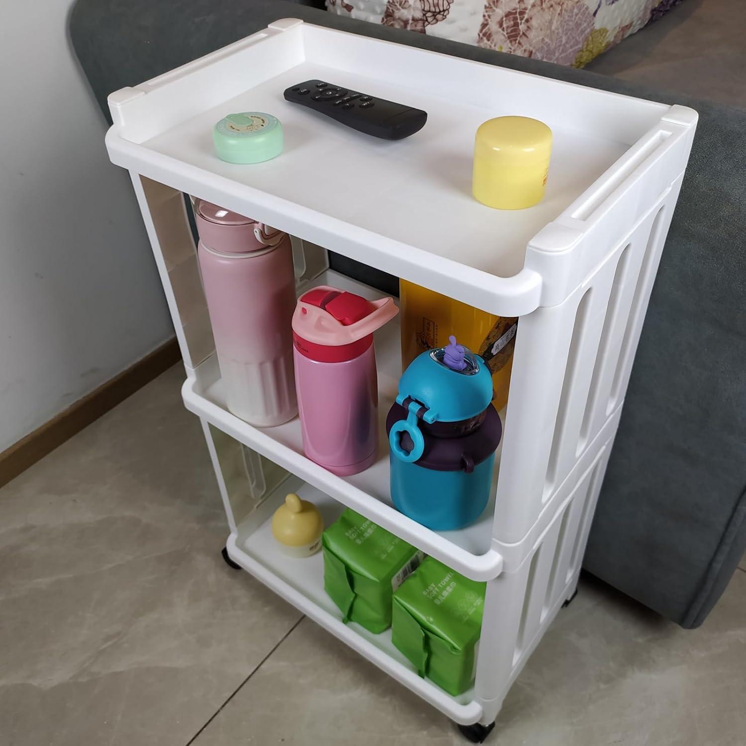 Carro de Almacenamiento Rodante TENBOAT 3 Niveles Blanco