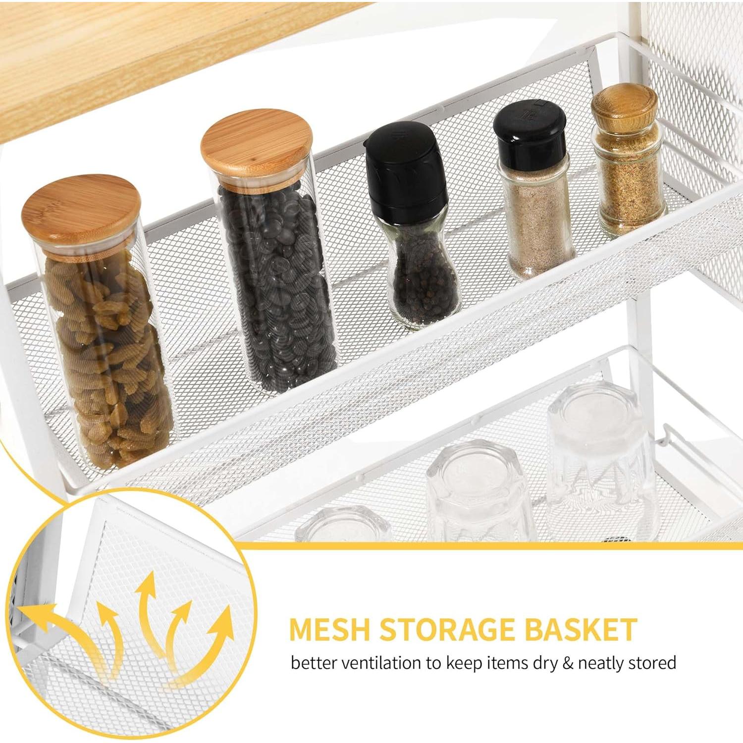 Carro Rodante DWVO 4 Niveles Blanco 89,9 cm Almacenamiento