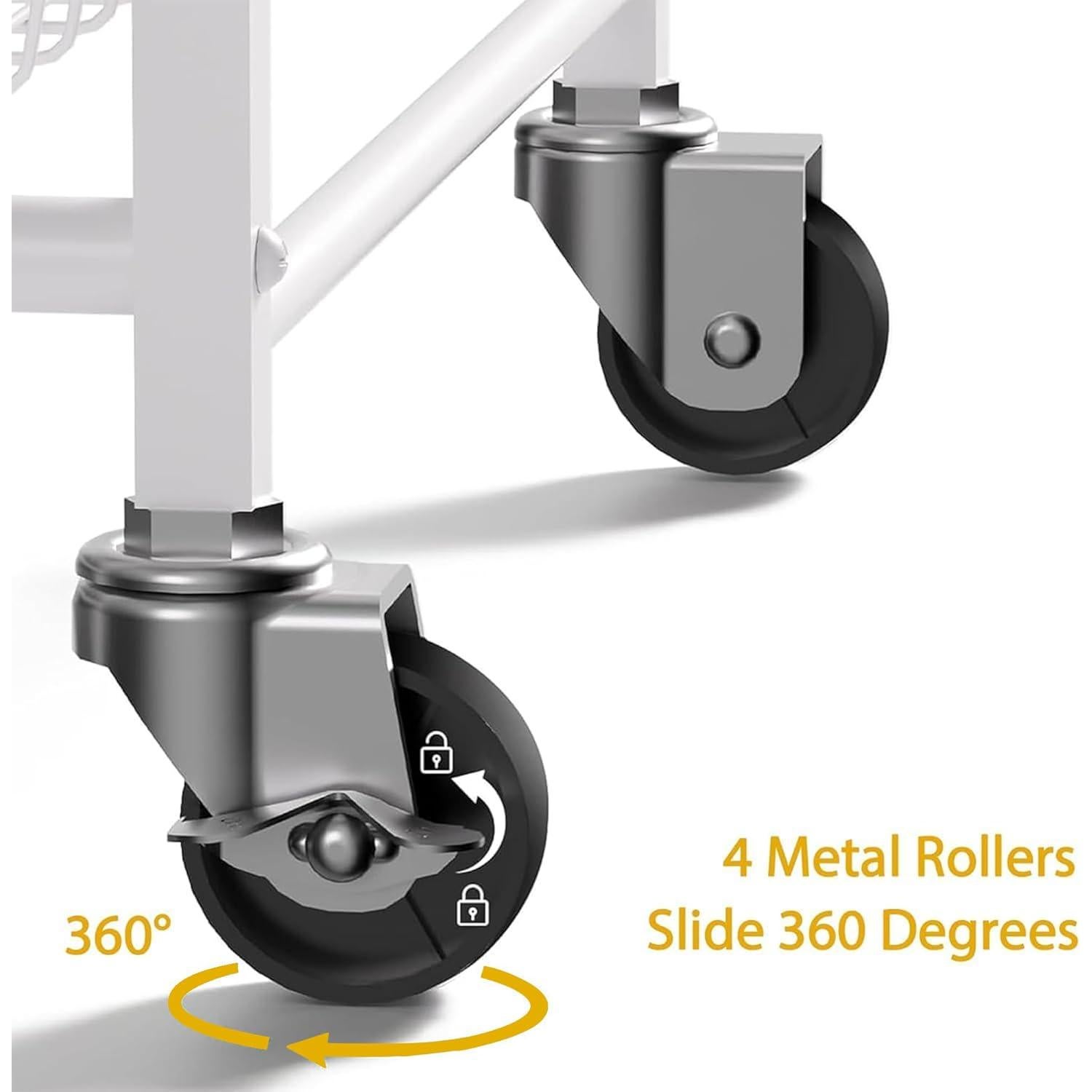 Carro Rodante DWVO 4 Niveles Blanco 89,9 cm Almacenamiento