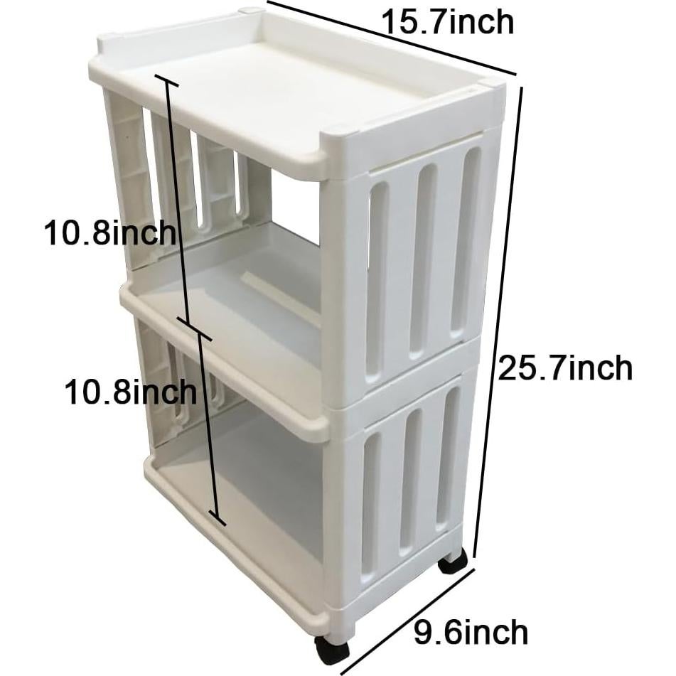 Carro Organizador Rodante TENBOAT Blanco 3 Niveles 1.59 kg