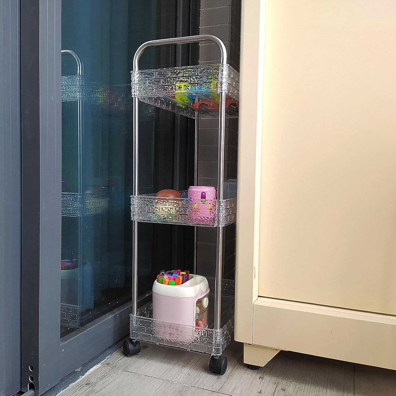 Carro de Almacenamiento Rodante TENBOAT 3 Niveles Transparente