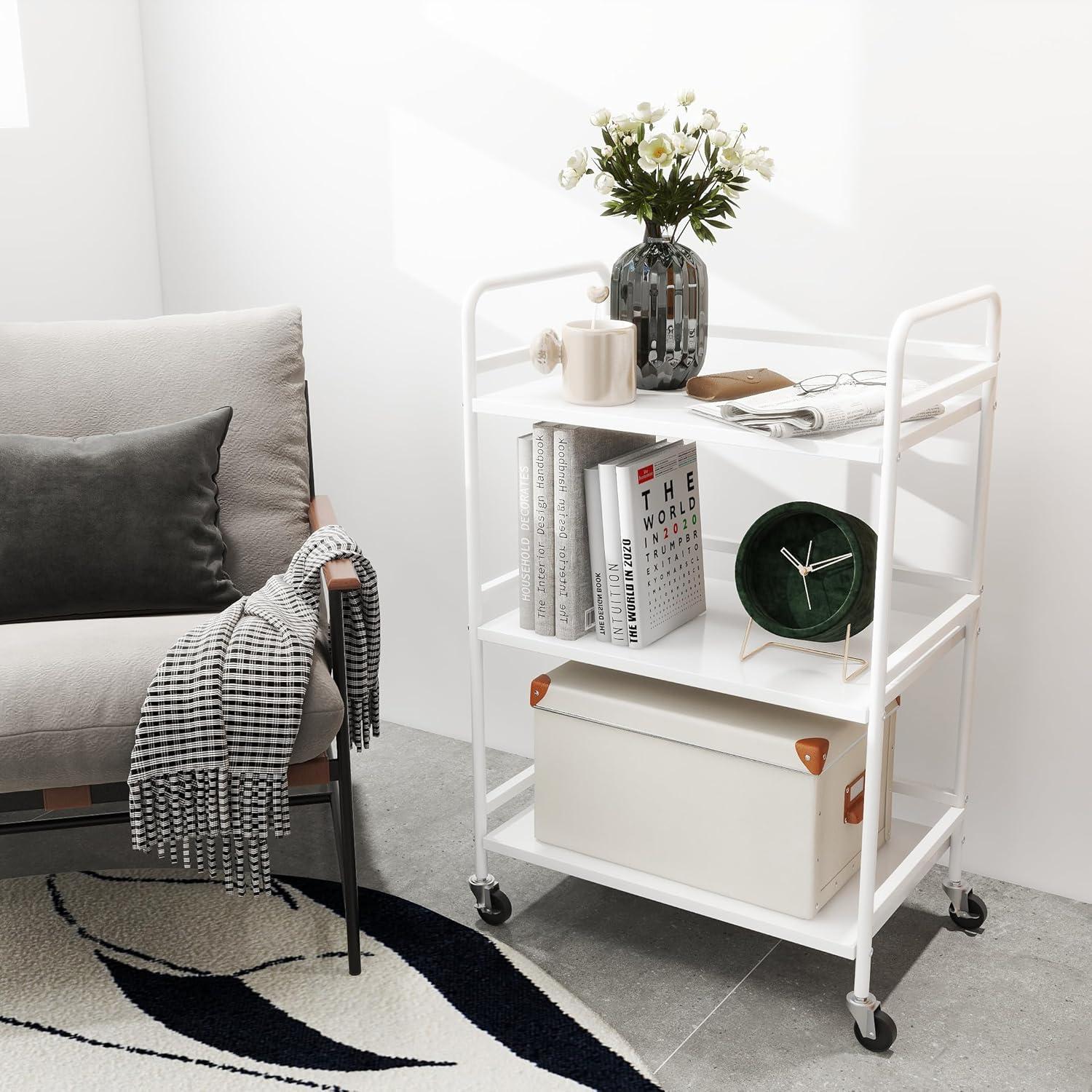 Carro Rodante DCLRN 3 Niveles Blanco Metal 74.93 cm