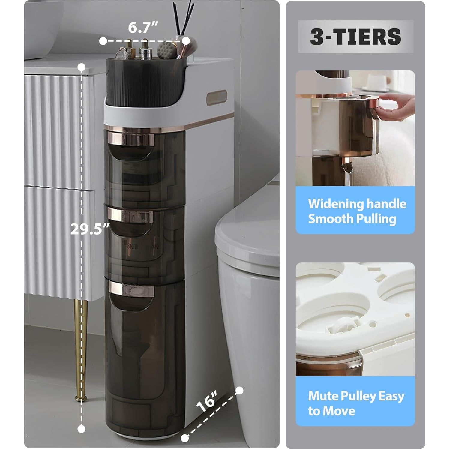 Gabinete de Almacenamiento Lozovin 3 Niveles 76 cm Blanco