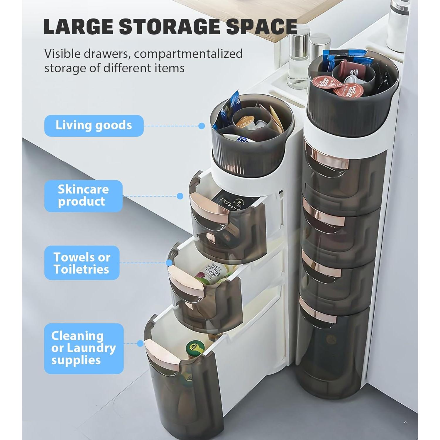 Gabinete de Almacenamiento Lozovin 3 Niveles 76 cm Blanco