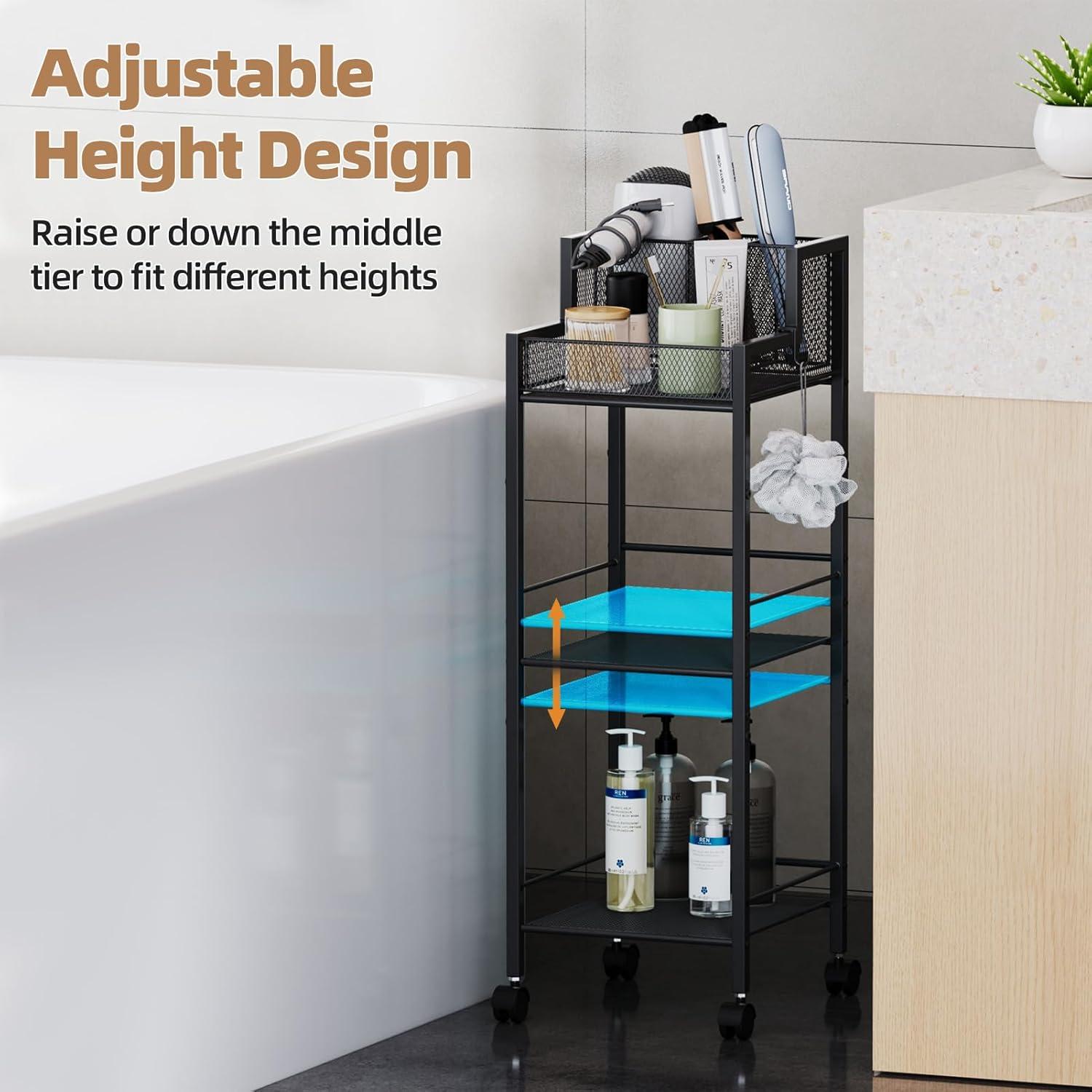 Estante Organizador de Herramientas VITVITI 3 Niveles Metal Negro