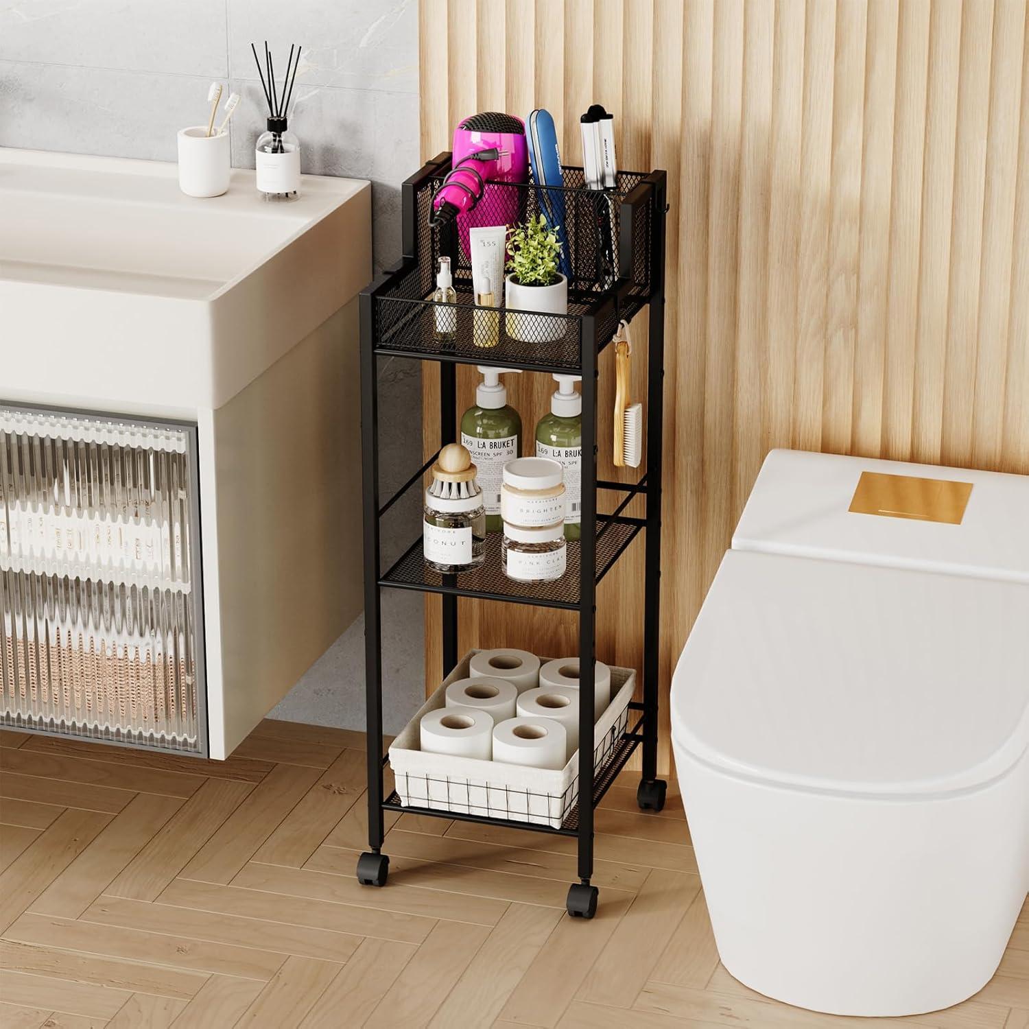 Estante Organizador de Herramientas VITVITI 3 Niveles Metal Negro