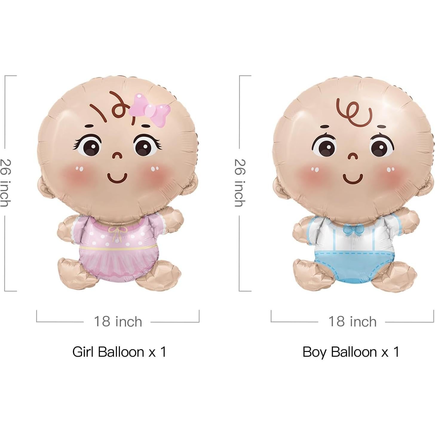 Globos de Revelación de Género CON GRADS 5 Pcs Rosa y Azul