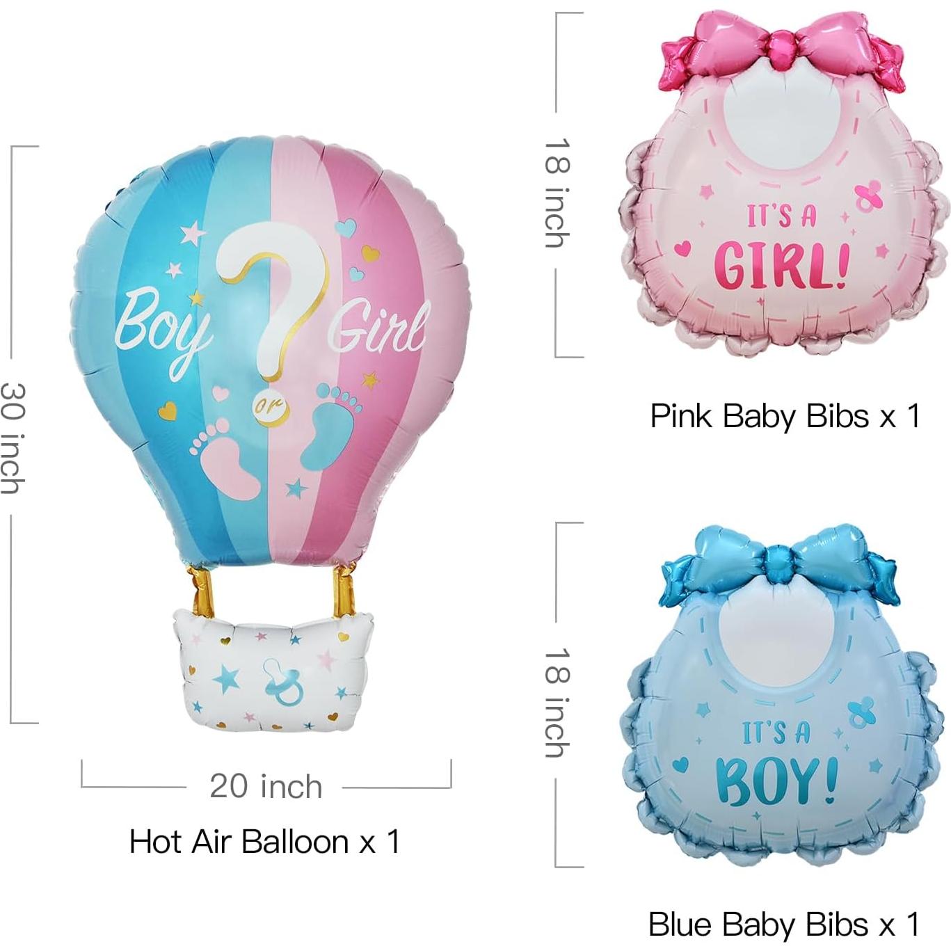 Globos de Revelación de Género CON GRADS 5 Pcs Rosa y Azul