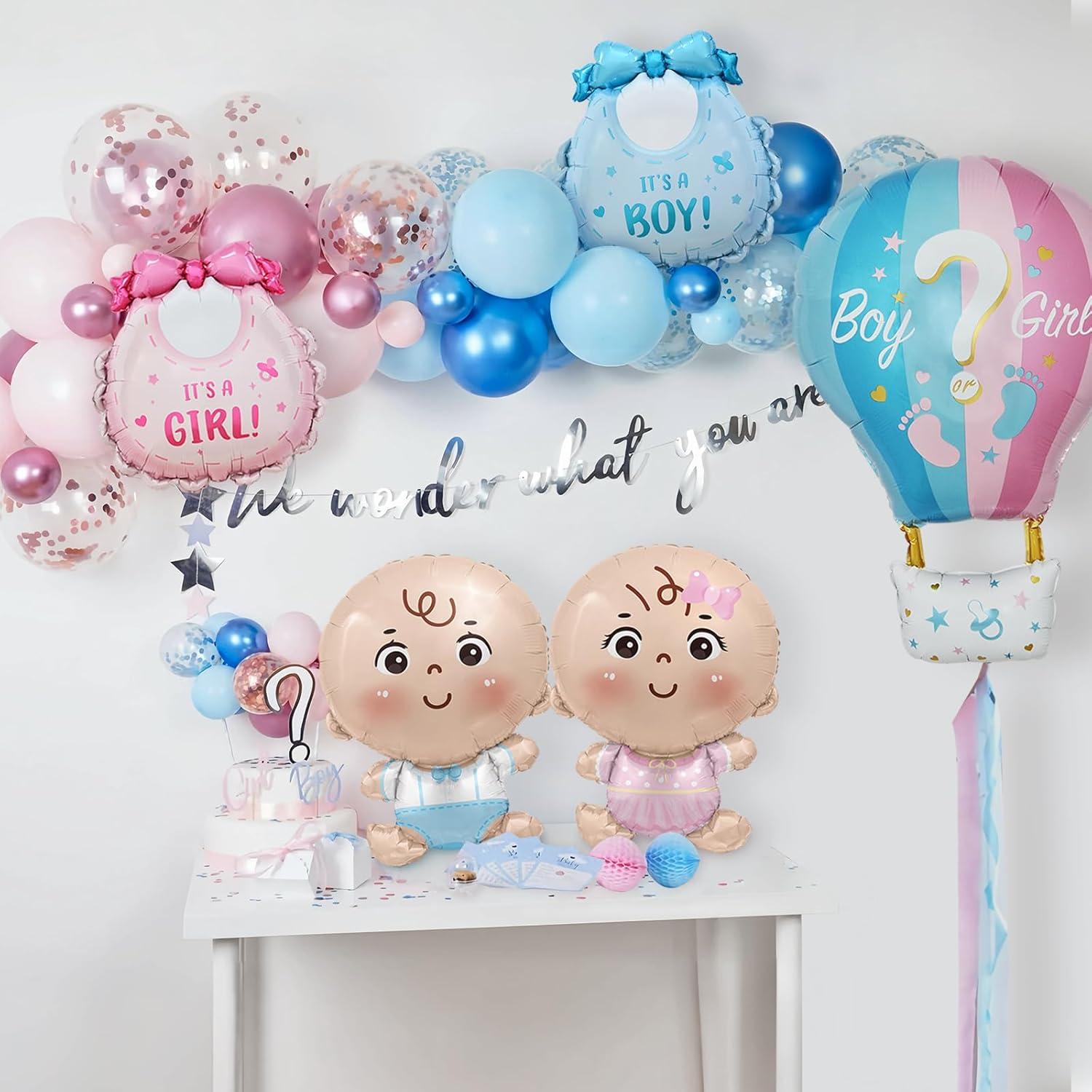 Globos de Revelación de Género CON GRADS 5 Pcs Rosa y Azul