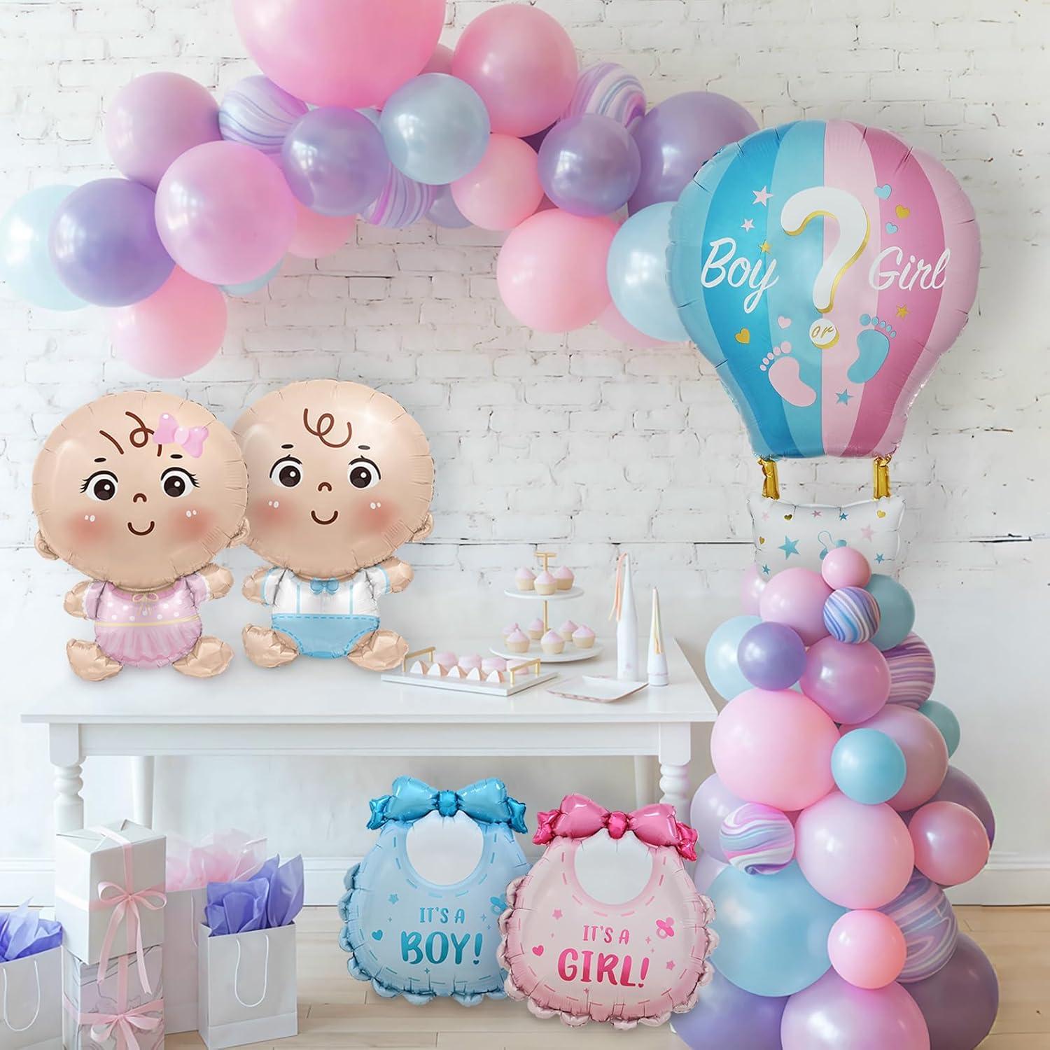 Globos de Revelación de Género CON GRADS 5 Pcs Rosa y Azul