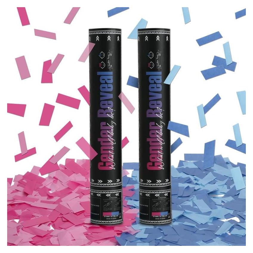 Cañón de Confeti DOUKEE Revelación de Género 2PK Rosa y Azul
