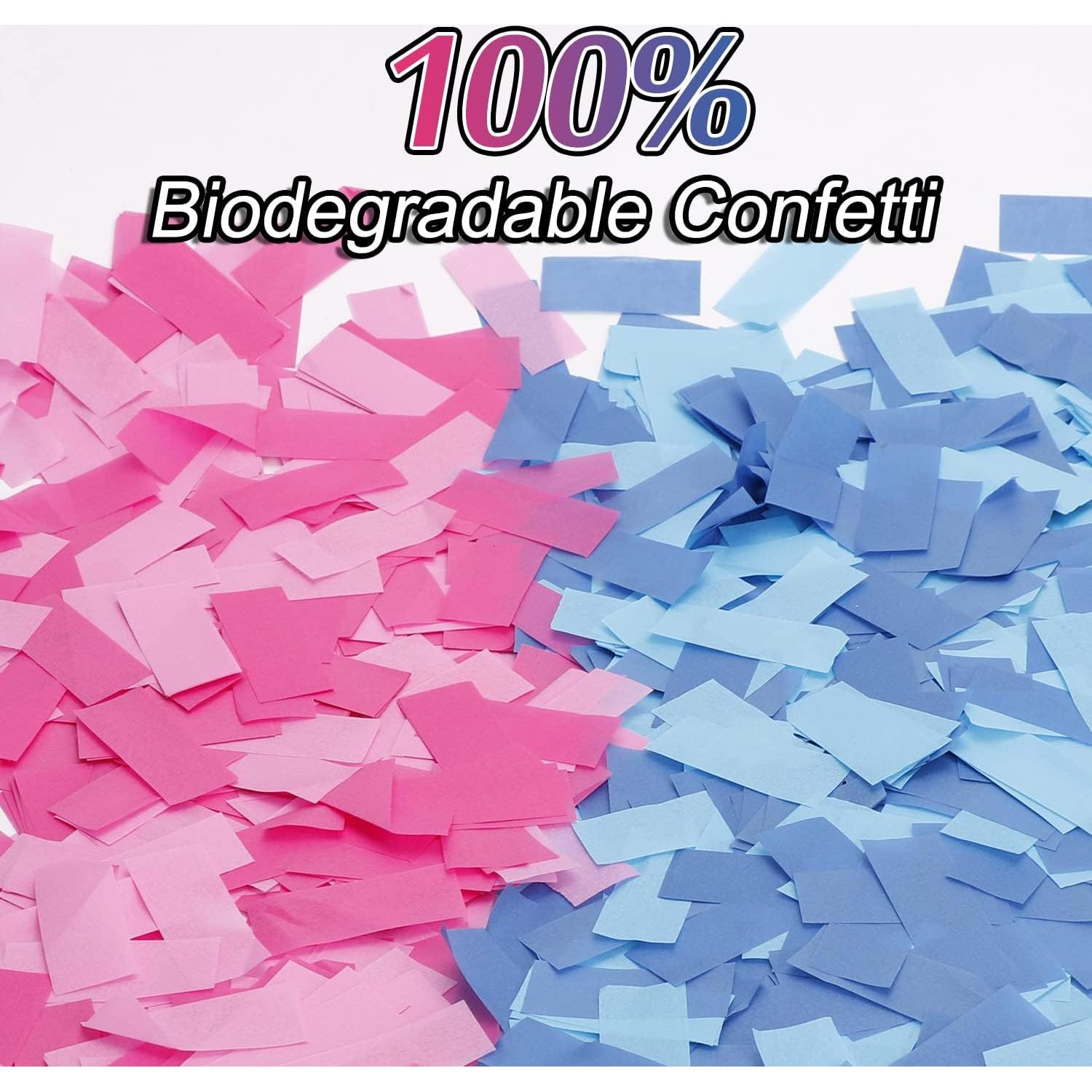 Cañón de Confeti DOUKEE Revelación de Género 2PK Rosa y Azul