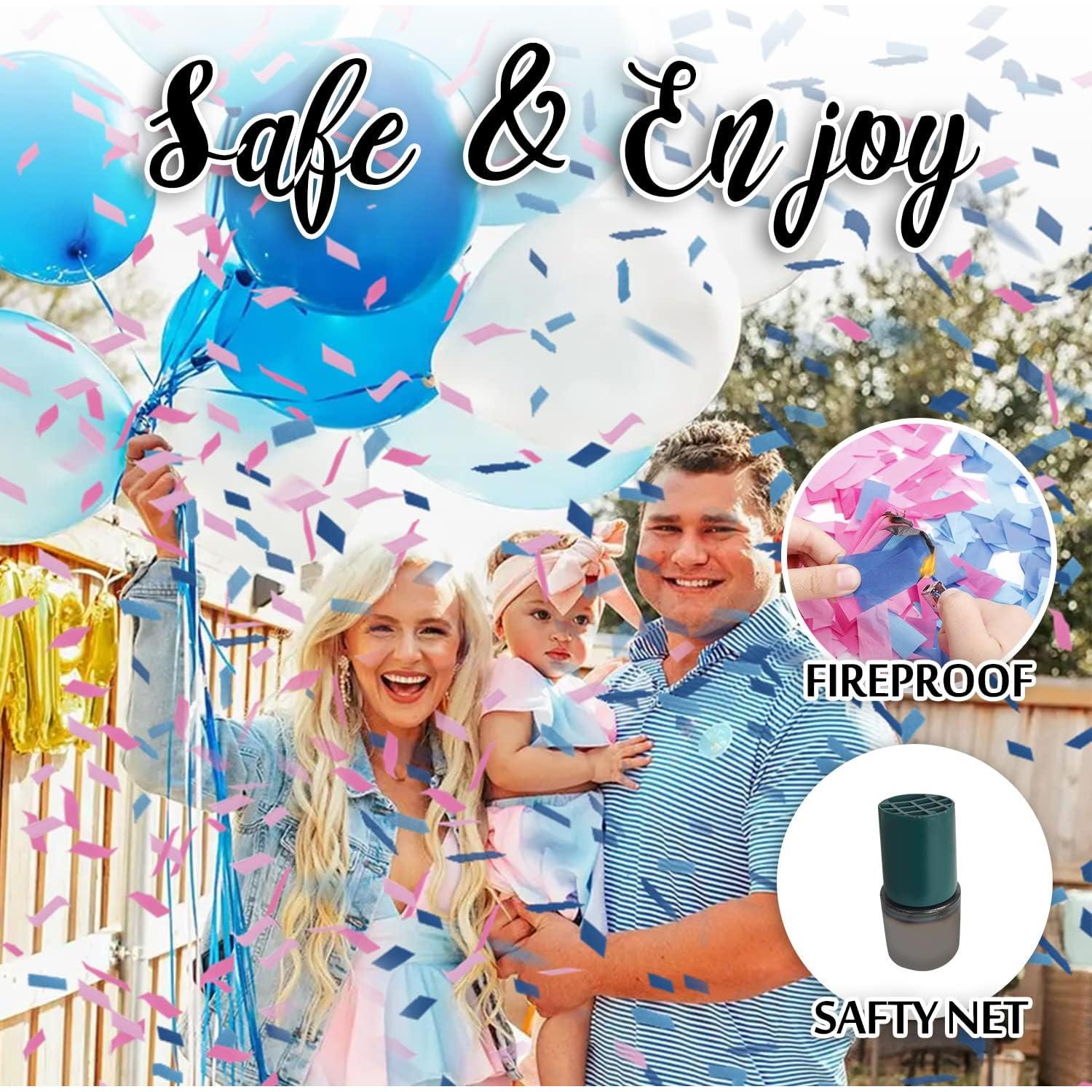 Cañón de Confeti DOUKEE Revelación de Género 2PK Rosa y Azul