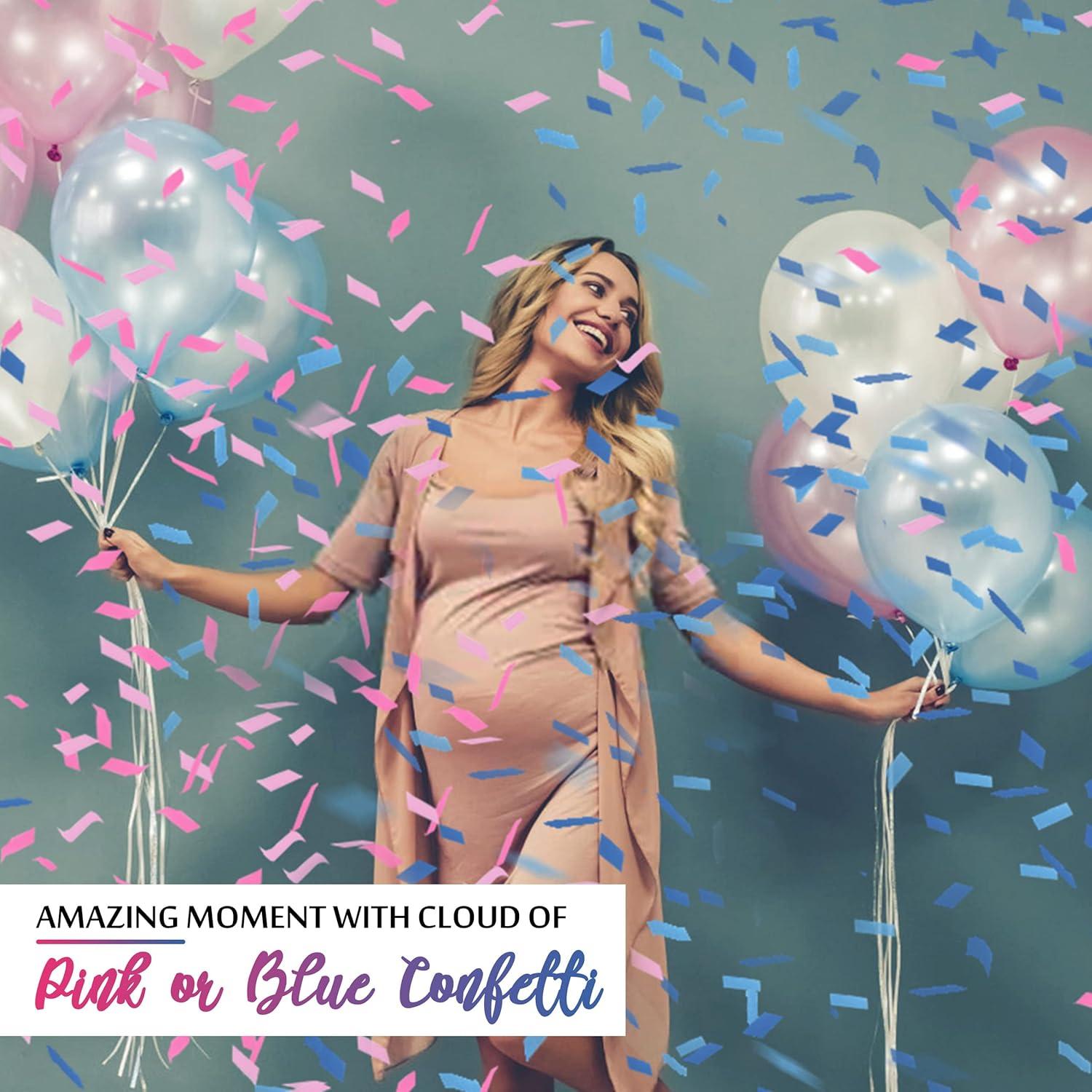 Cañón de Confeti DOUKEE Revelación de Género 2PK Rosa y Azul