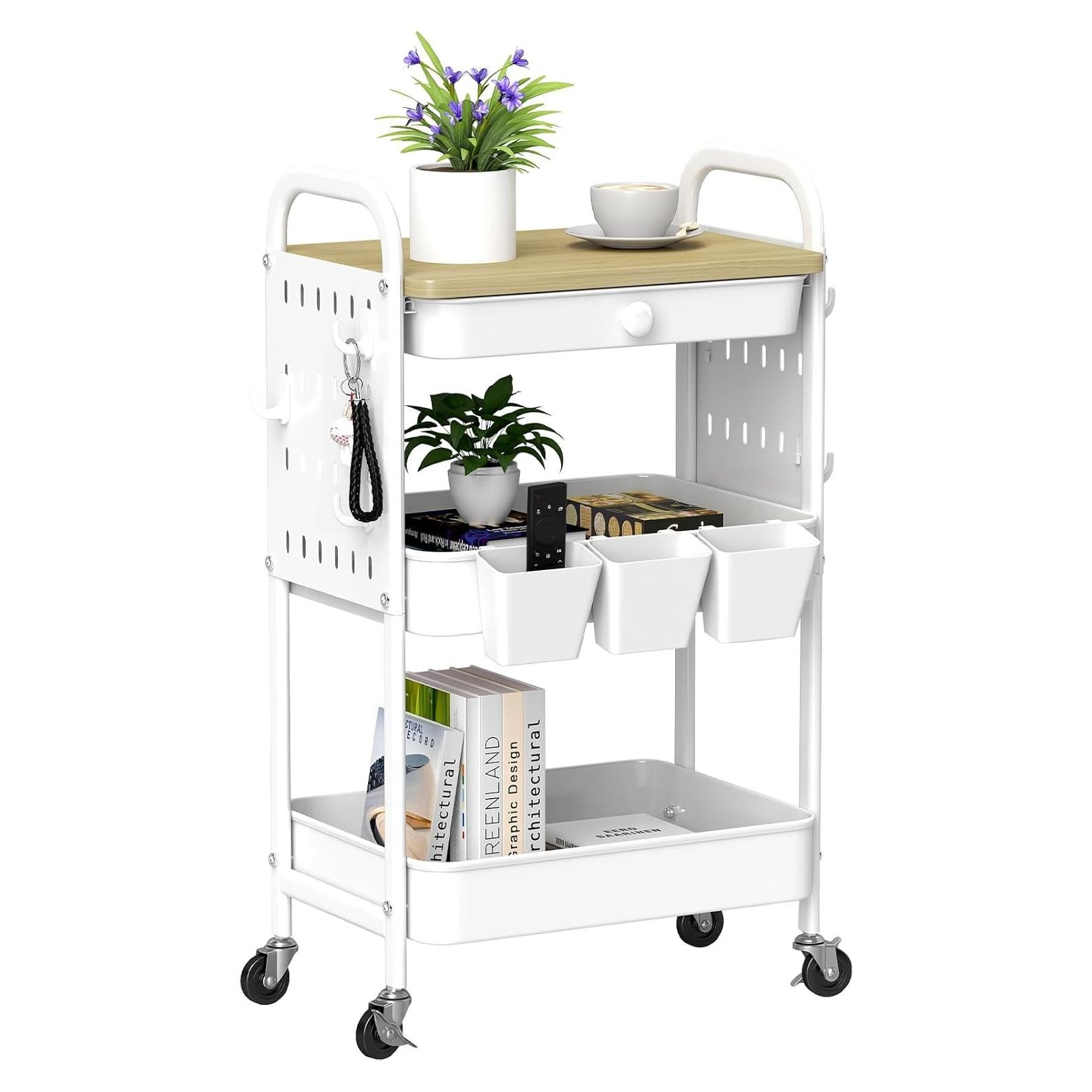 Carro de Utilidad Rodante Danpinera 3 Niveles Blanco