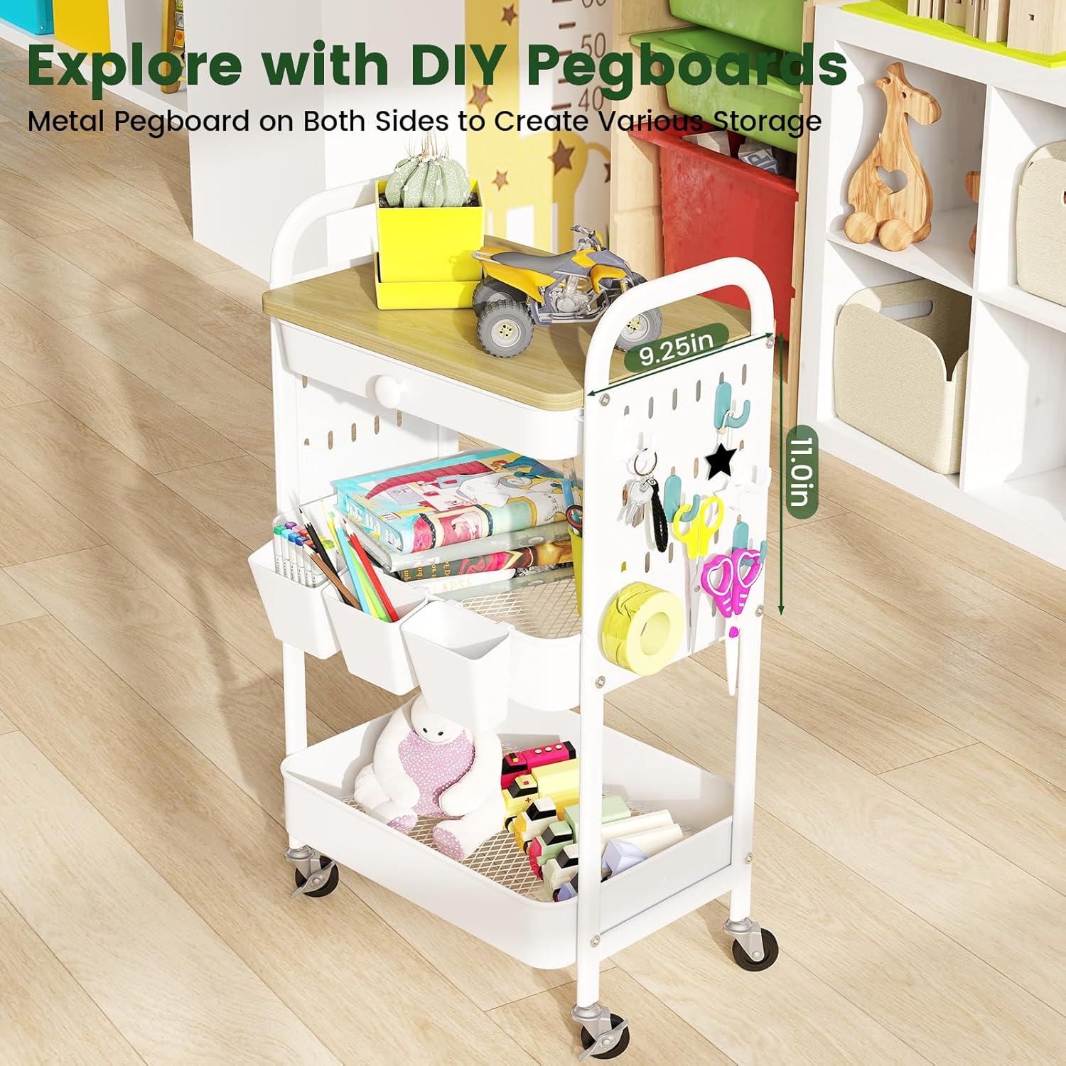 Carro de Utilidad Rodante Danpinera 3 Niveles Blanco