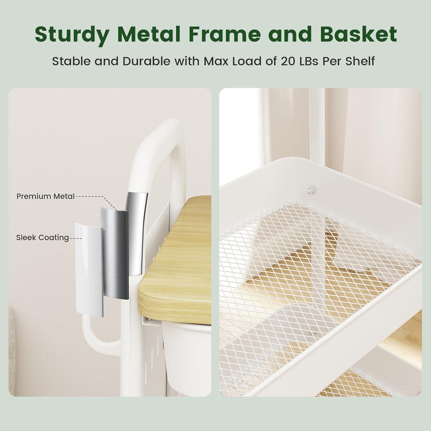 Carro de Utilidad Rodante Danpinera 3 Niveles Blanco