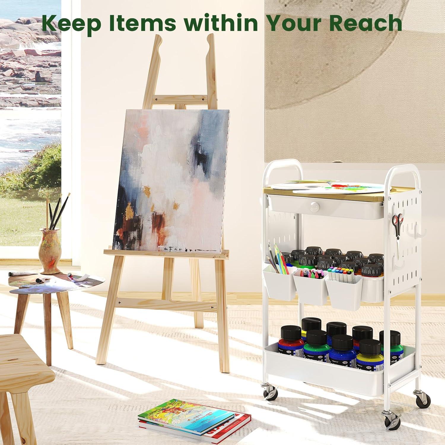 Carro de Utilidad Rodante Danpinera 3 Niveles Blanco