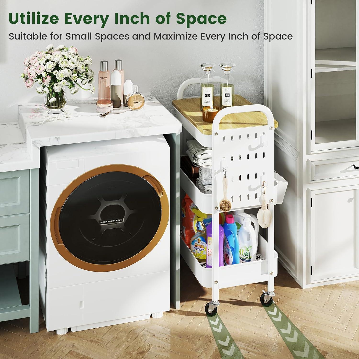 Carro de Utilidad Rodante Danpinera 3 Niveles Blanco