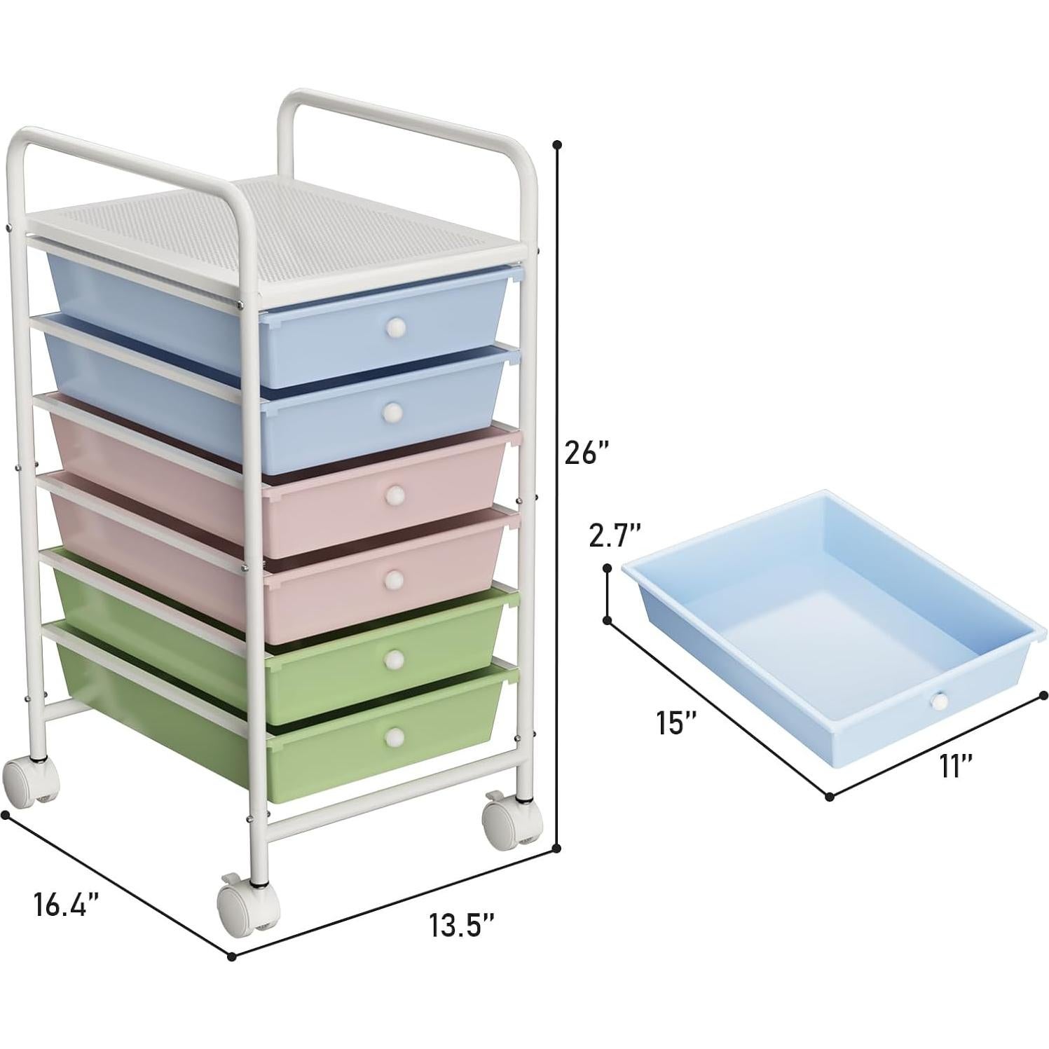 Carro de Utilidad Rodante Shrivee 6 Niveles Colorido
