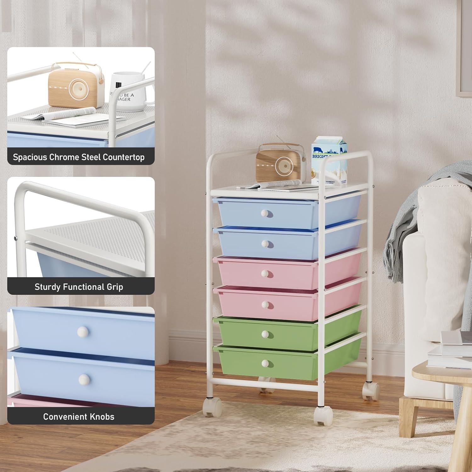 Carro de Utilidad Rodante Shrivee 6 Niveles Colorido