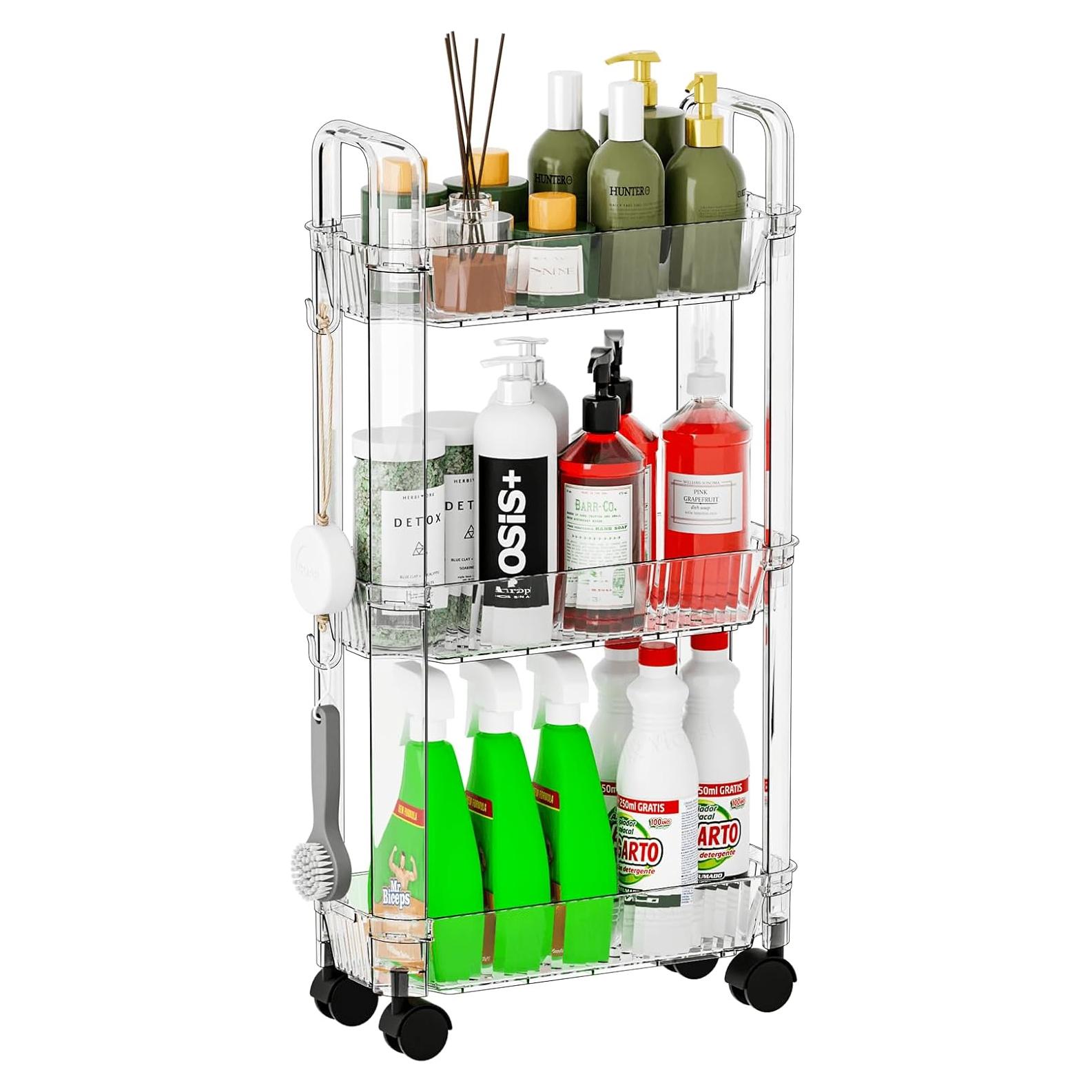 Carro de Almacenamiento Rodante SuoXing 3 Niveles 15,75 cm