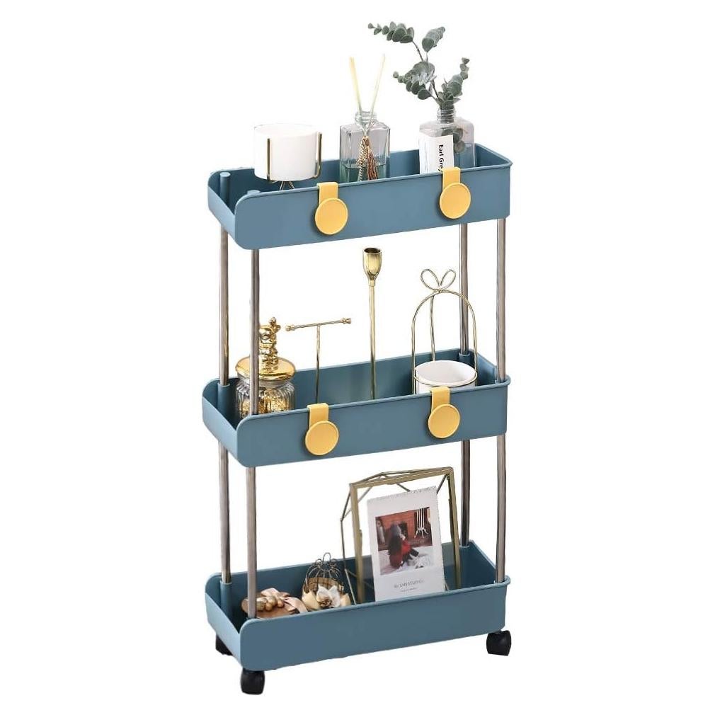 Estante Móvil Slim 3 Niveles Melody House Azul Marino