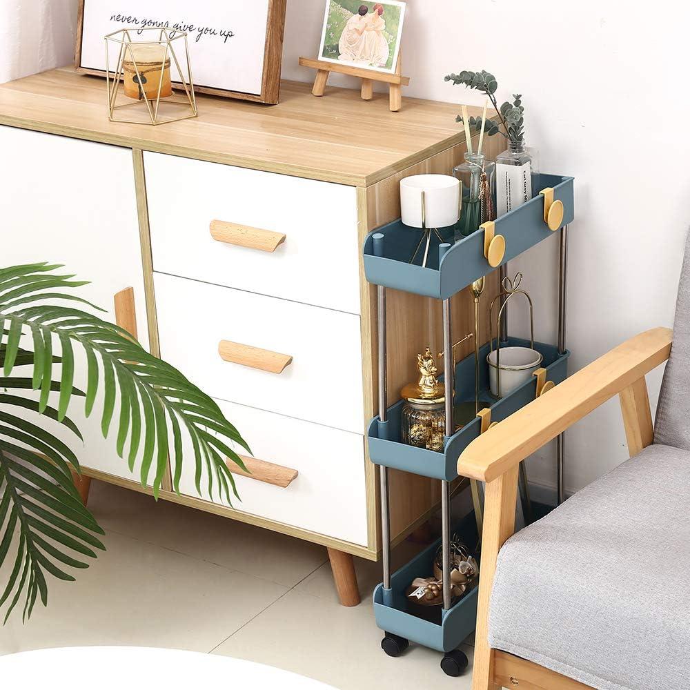 Estante Móvil Slim 3 Niveles Melody House Azul Marino