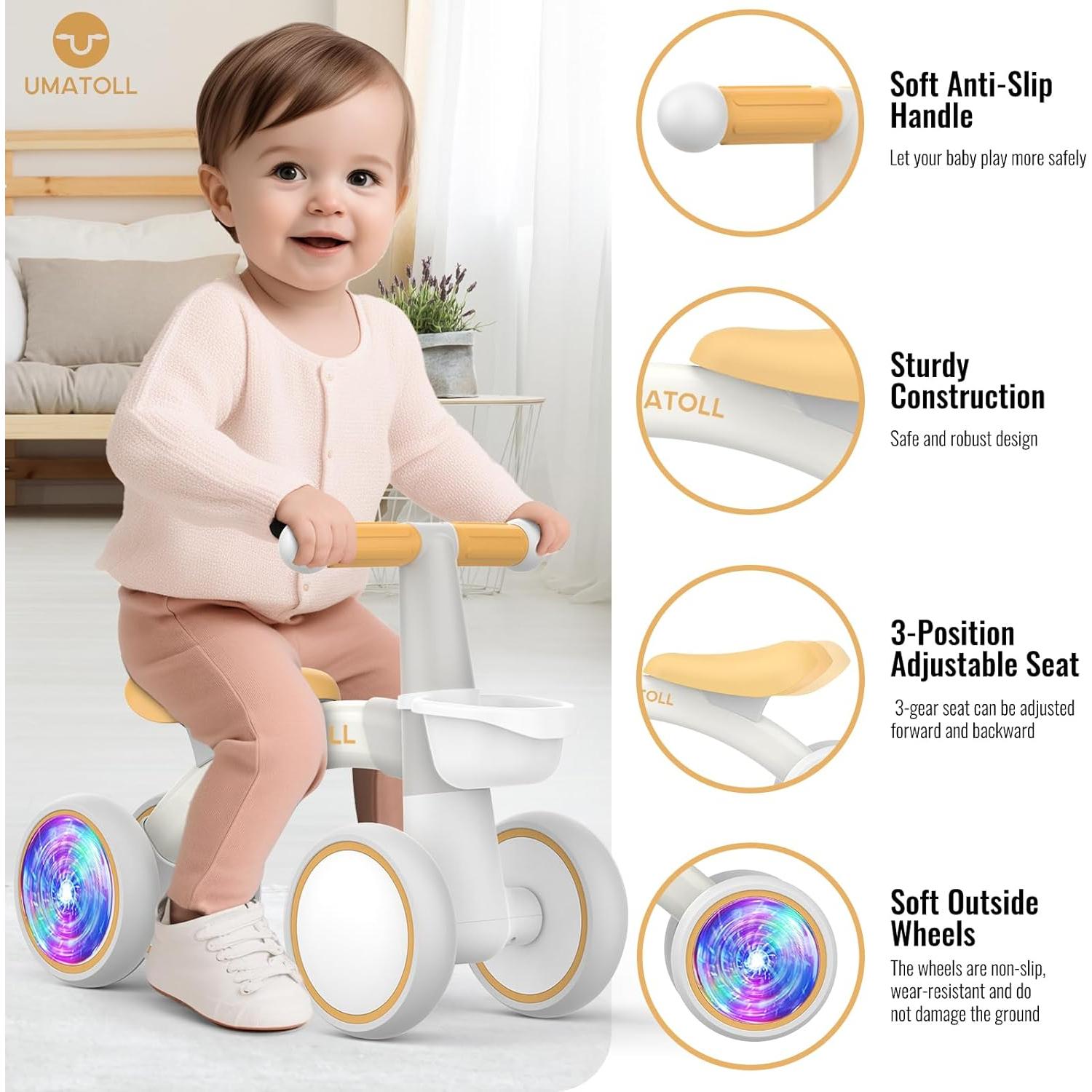 Bicicleta de Equilibrio Umatoll B402 para Bebés 12-24 Meses