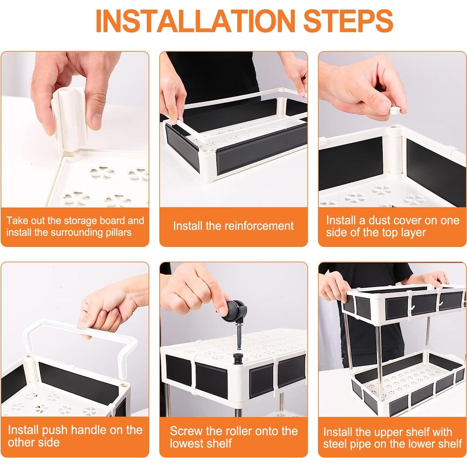 Organizador Bajo Fregadero NUNET 3 Niveles con Ruedas 4.01 kg