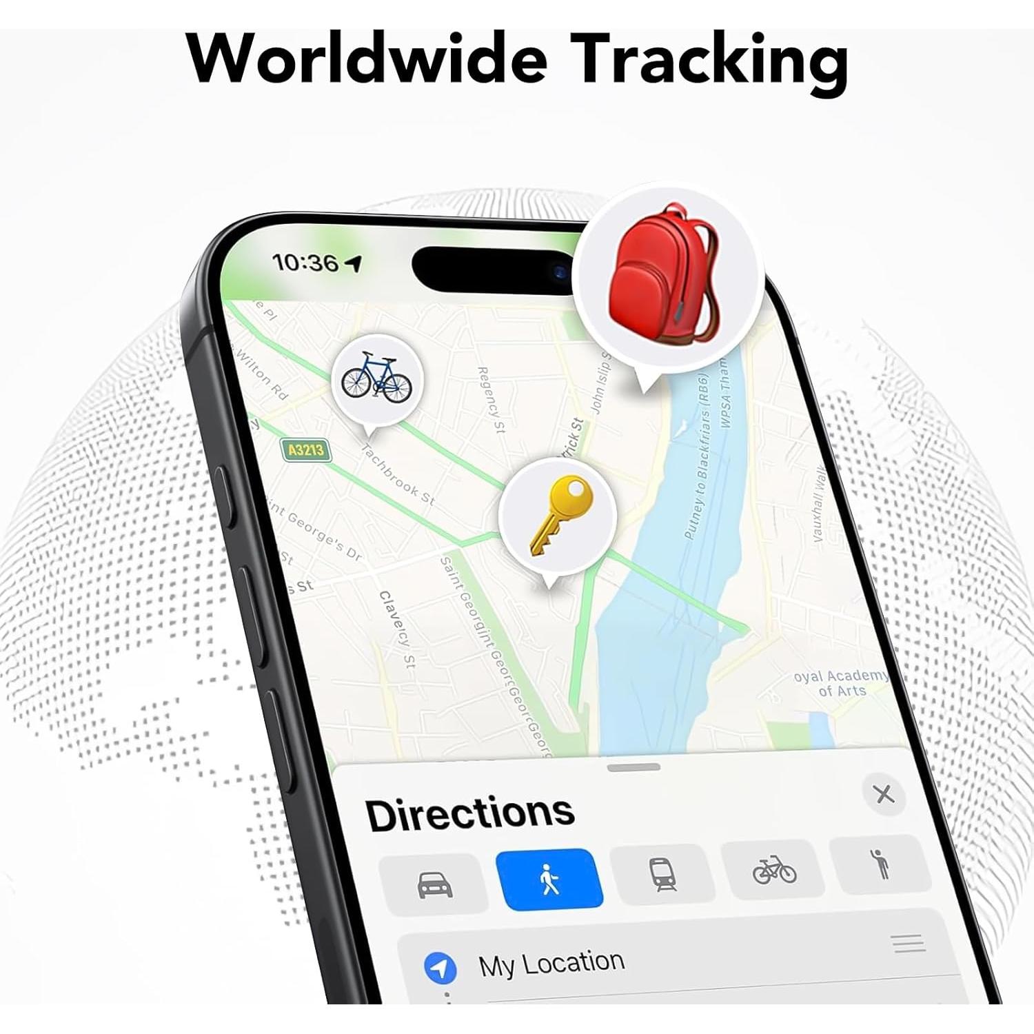 Rastreador Bluetooth Ajblg Air Tag 4 Pack iOS IP67