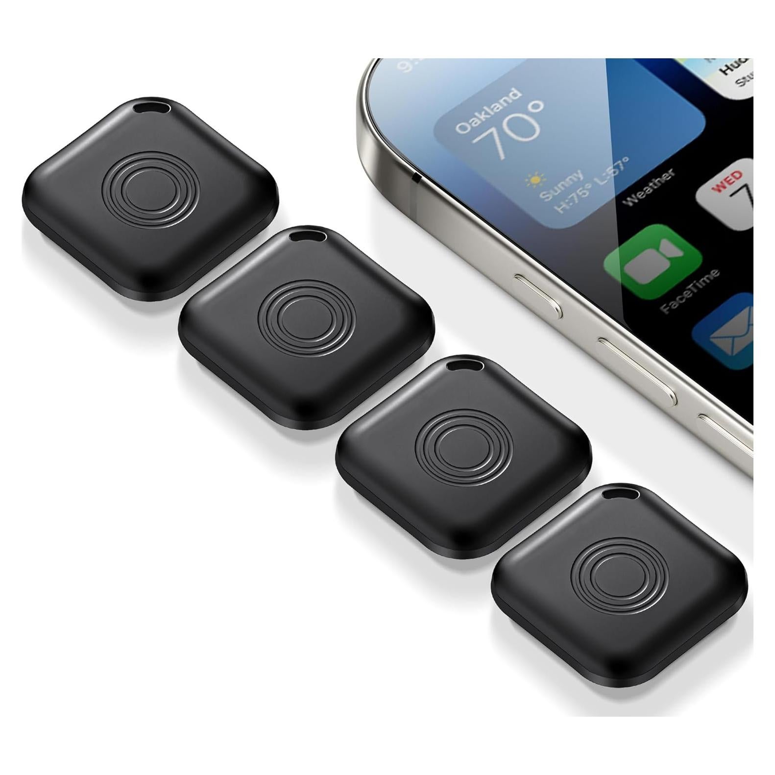 AirTags 4 Pack Rastreador Bluetooth Apple iOS 14.6+ Negro