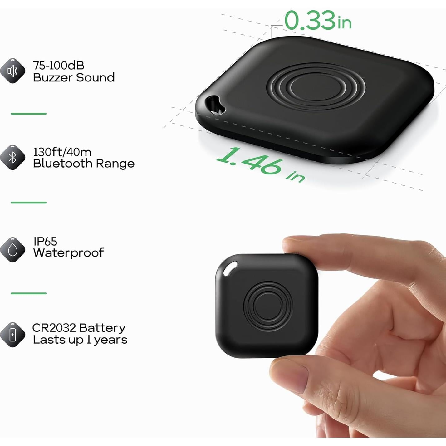 AirTags 4 Pack Rastreador Bluetooth Apple iOS 14.6+ Negro