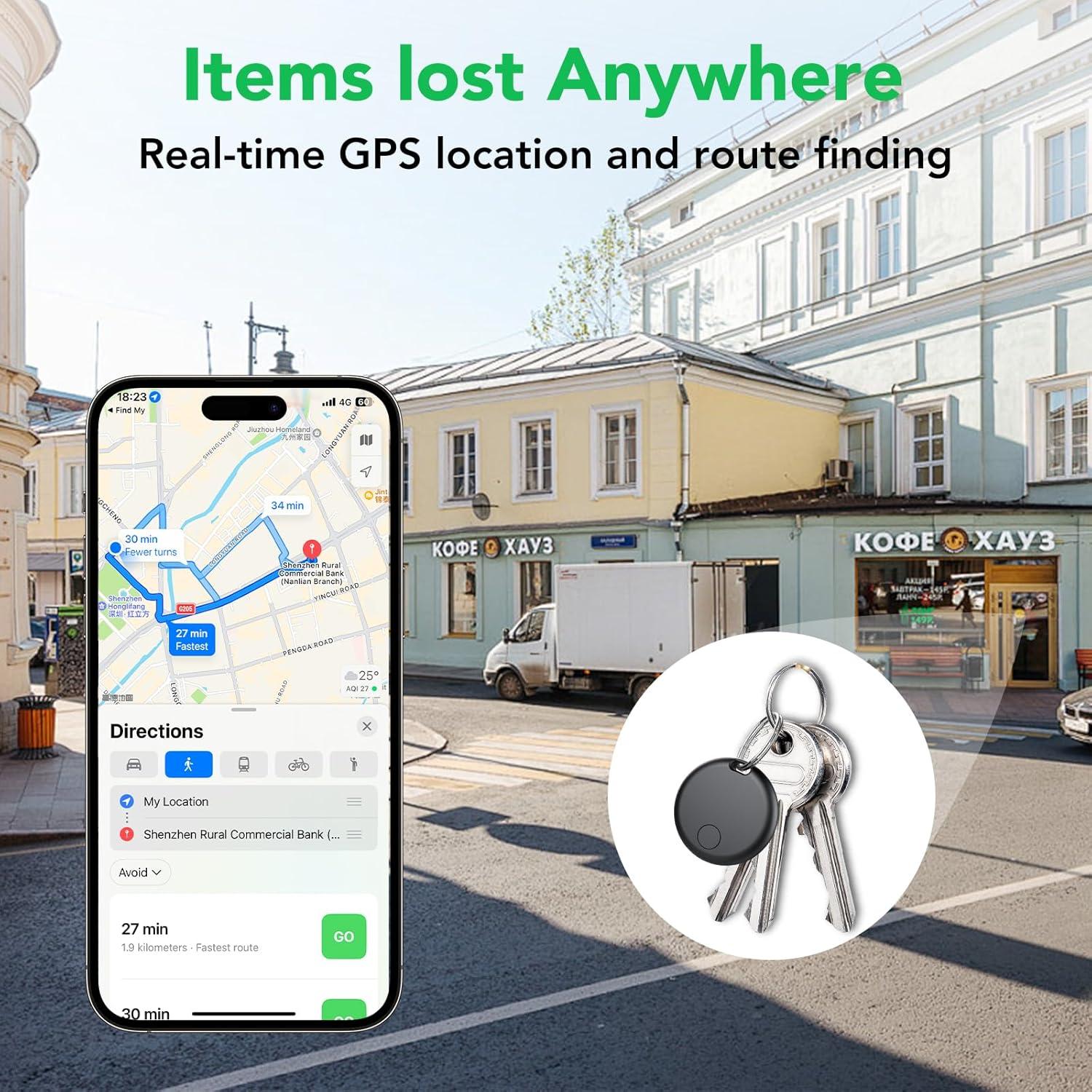 Tracker Bluetooth Aowoka Air Tag 4 Pack Localizador iOS