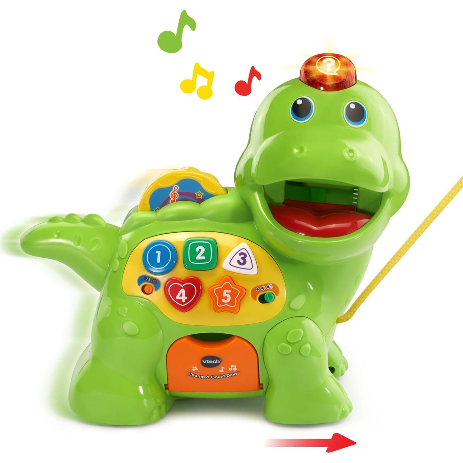 VTech Chomp & Count Dino Verde - Juguete Educativo 1-3 Años