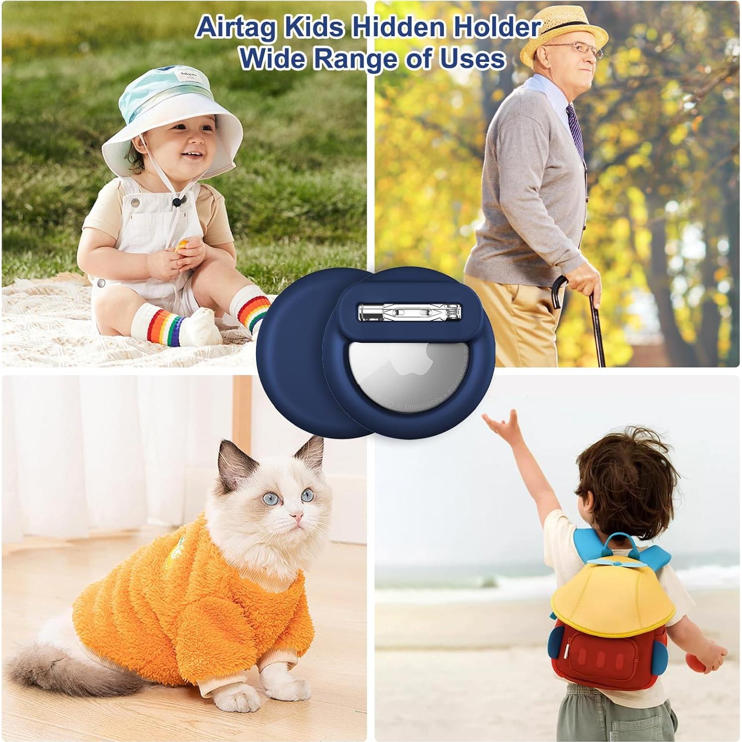 Funda Oculta para AirTag Apple 4 Pack Niños Silicona