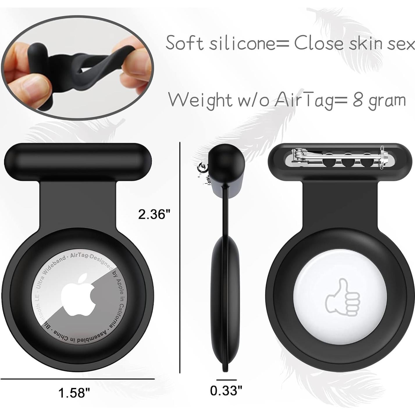 Soporte Oculto para Apple AirTag - 4 Fundas Silicona Niños