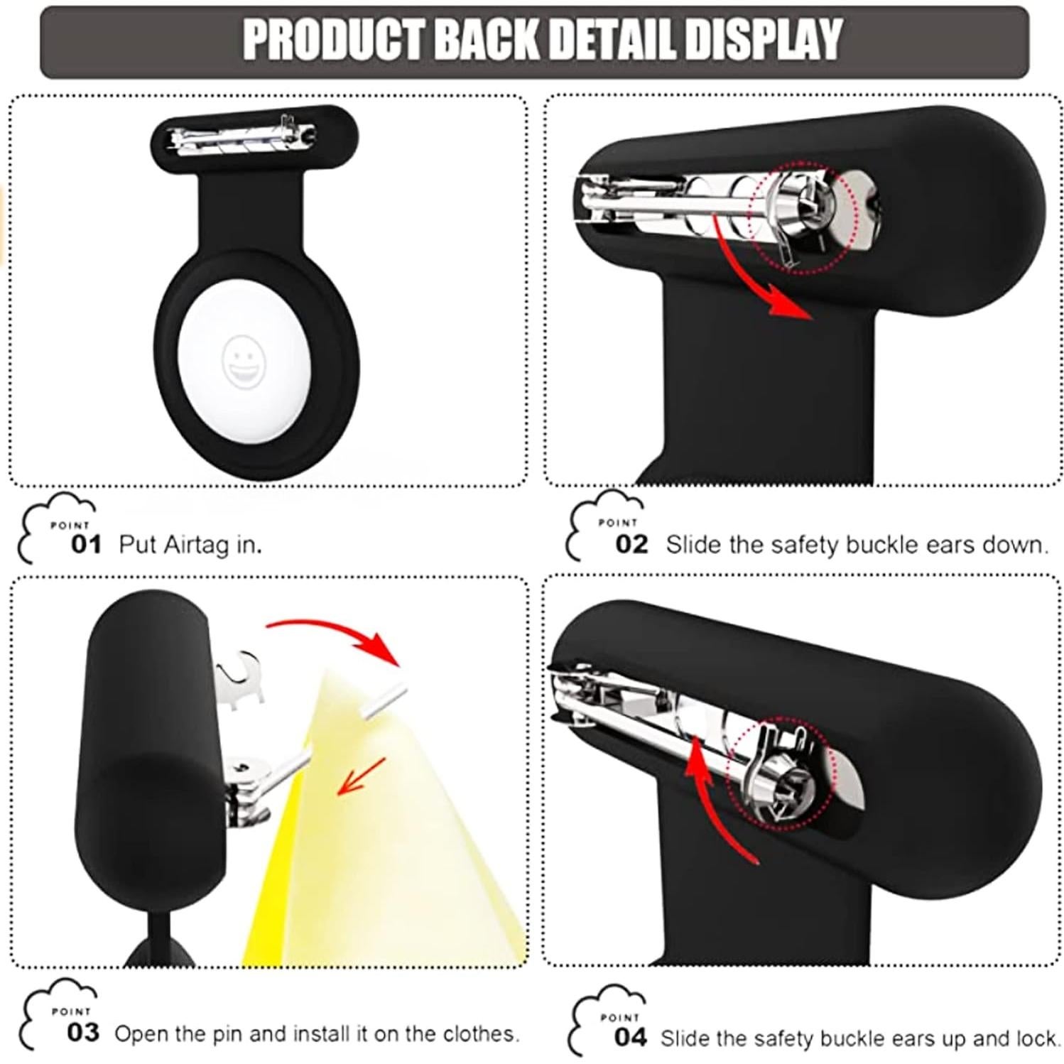 Soporte Oculto para Apple AirTag - 4 Fundas Silicona Niños