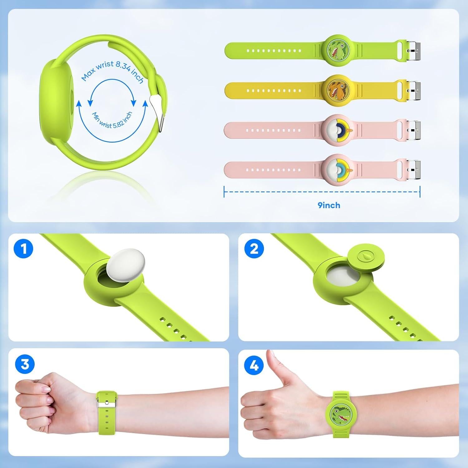 Pulsera Airtag Impermeable para Niños HLHGR - Diseño Caricatura