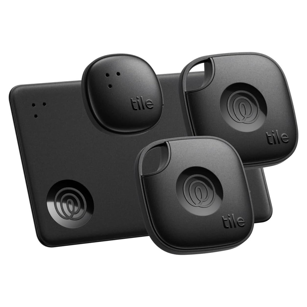 Tile Life360 Localizadores Bluetooth Paquete de 4 - Negro