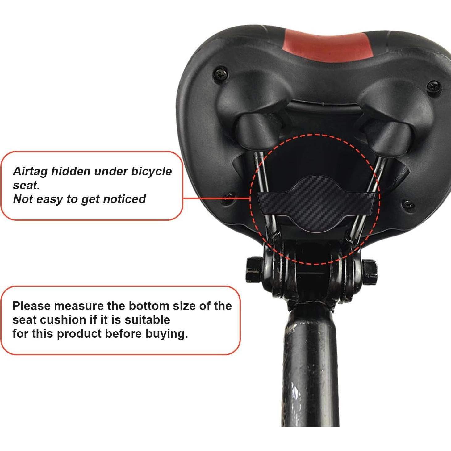 Soporte Oculto para Airtag Bicicleta SAVITA Negro Impermeable