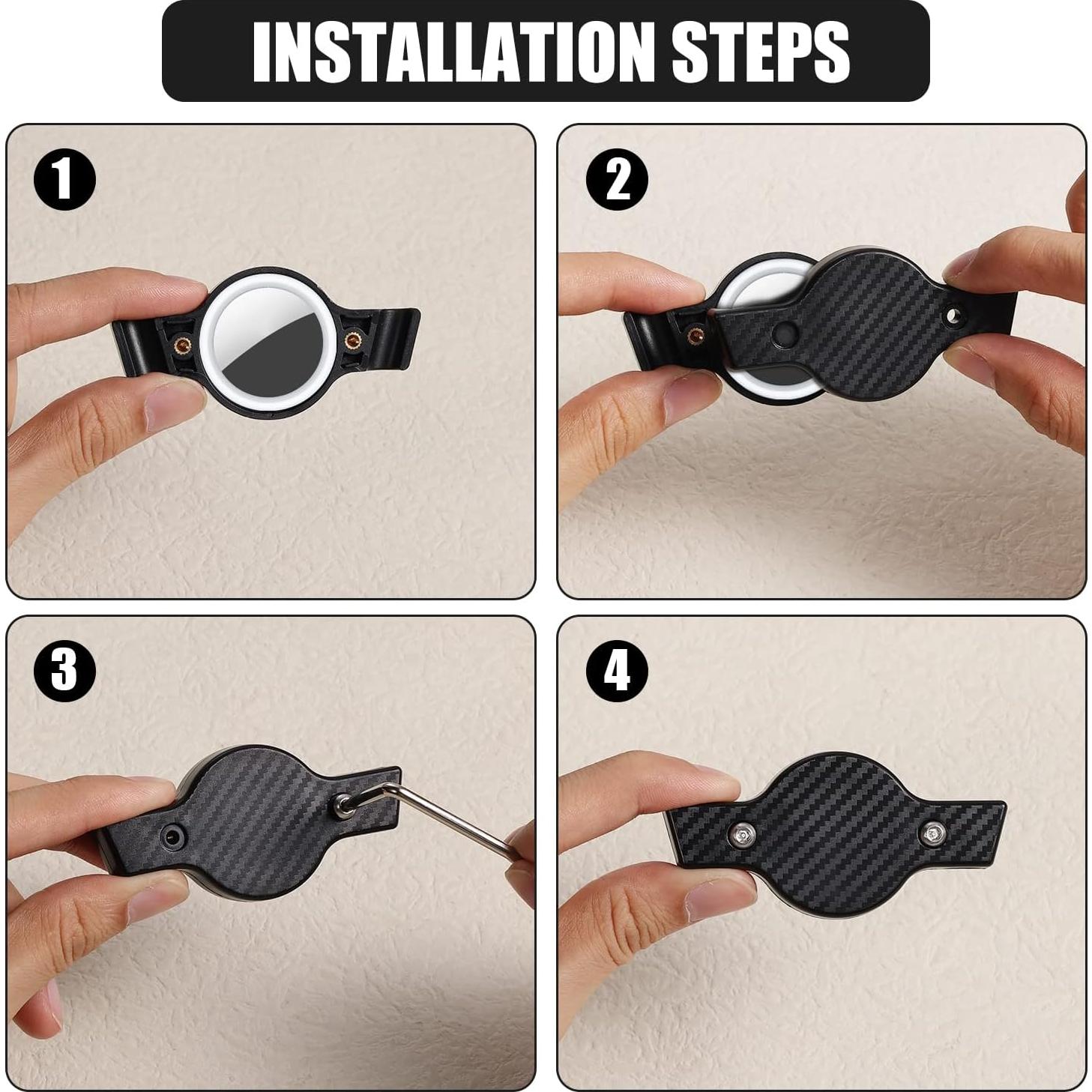 Soporte Oculto para Airtag Bicicleta SAVITA Negro Impermeable