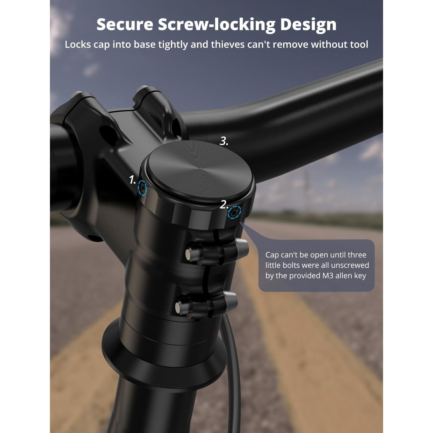 Soporte Oculto para AirTag Bicicleta Supmega IP67 Negro