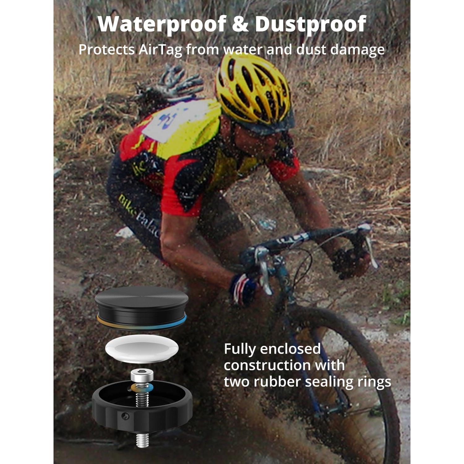 Soporte Oculto para AirTag Bicicleta Supmega IP67 Negro